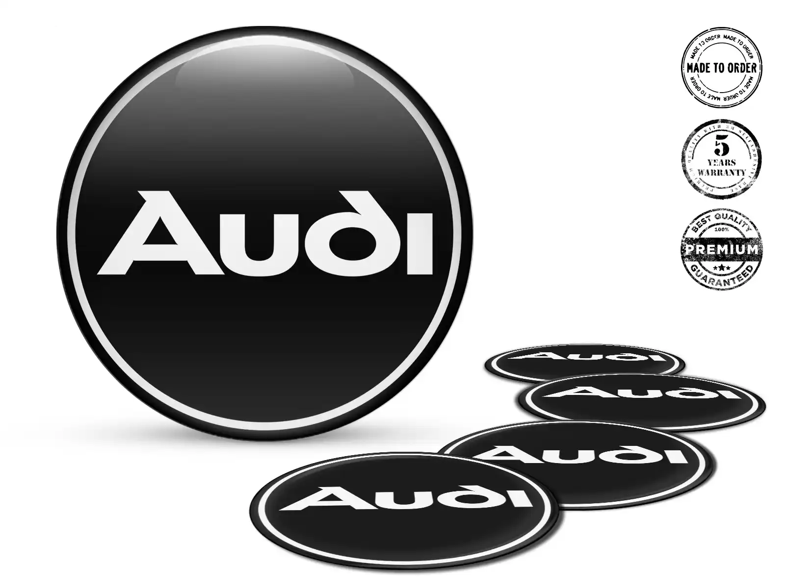 Audi Calcomanías Aro Versión Mejora Pegatina Silicona